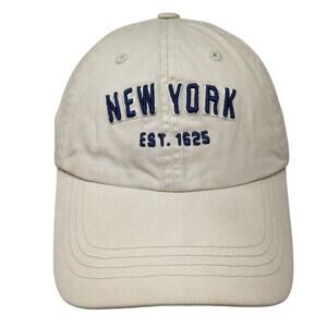 New York Est 1625 Slideback Baseball Cap Beige One Size Adjustable Elidan Corp